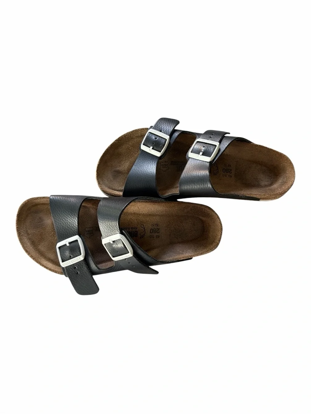 Birkenstock Arizona Black Leather Sandals 43 280 M10